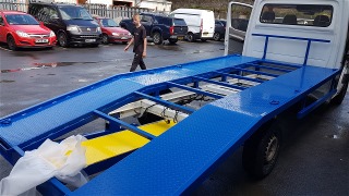 powder coated car transporter ramp